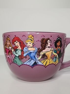 Disney Princesses Purple Glitter Accents 24 oz Ceramic Coffee Mug